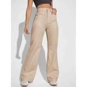New SHEIN EZwear High Waist Patched‎ Detail Wide Leg Pants - Size XS